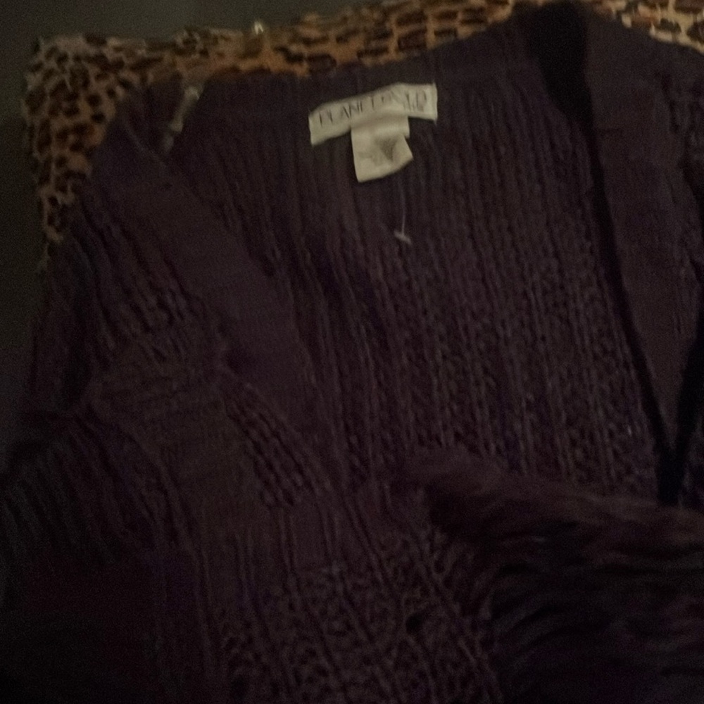Planet gold distressed cardigan 2x purple. Never worn.